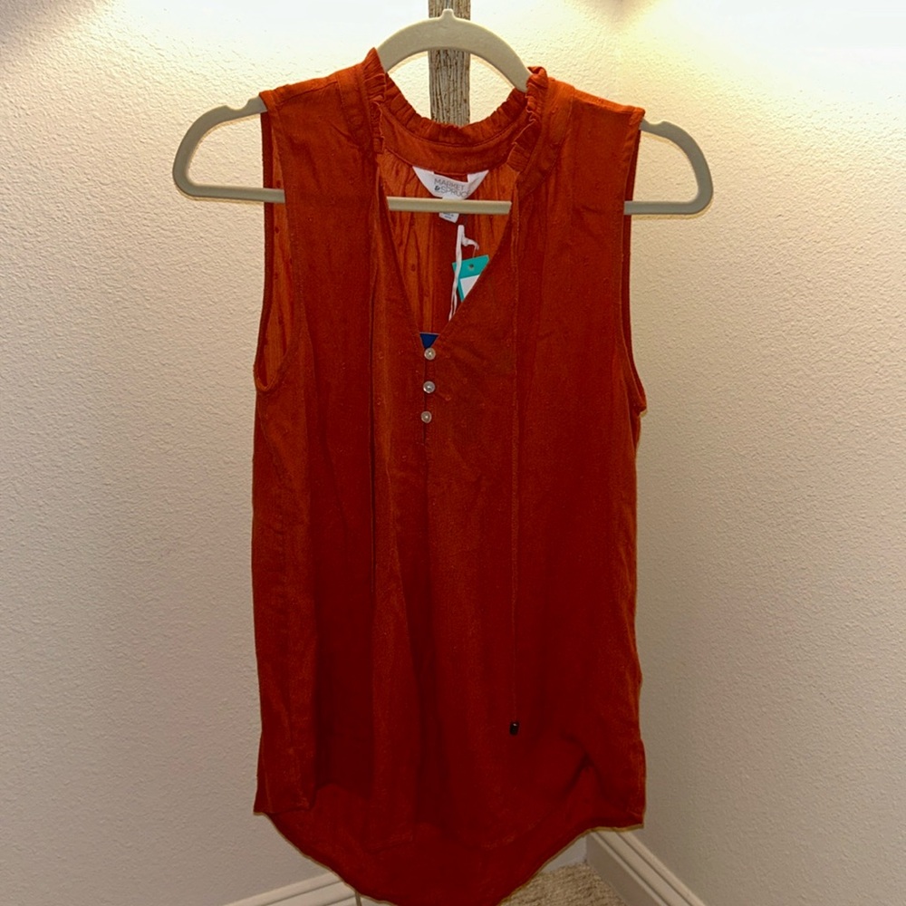 Rusty Orange Tunic Market & Spruce Small. NWT